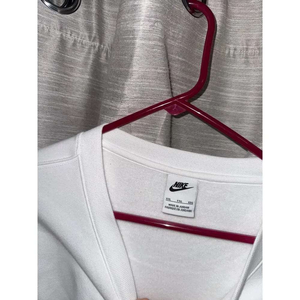 Nike Club Fleece Crewneck White Sweatshirt Men's XXL - NEW